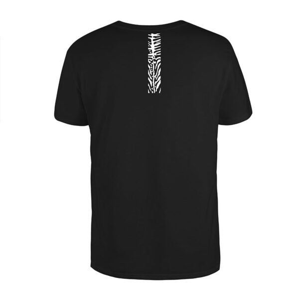 T-Shirt Zebrastreifen hinten schwarz