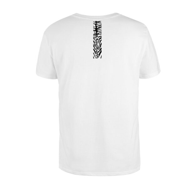 T-Shirt Zebrastreifen hinten weiss