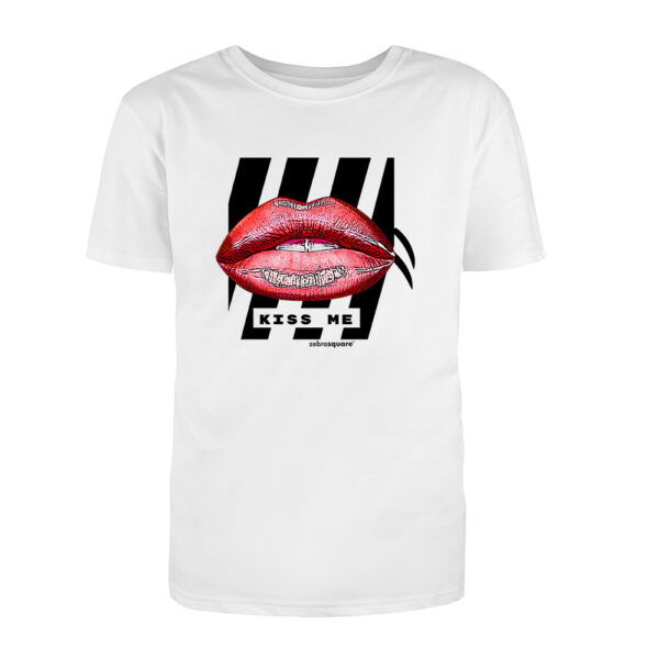 T-Shirt Lips in weiss, Ansicht vorne