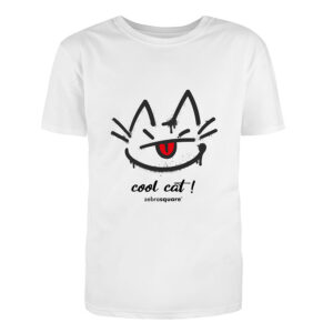 zs-t-shirt#24-cool-cat-vorne-weiss