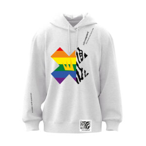 Hoodie CSD Vibes in weiss von vorne
