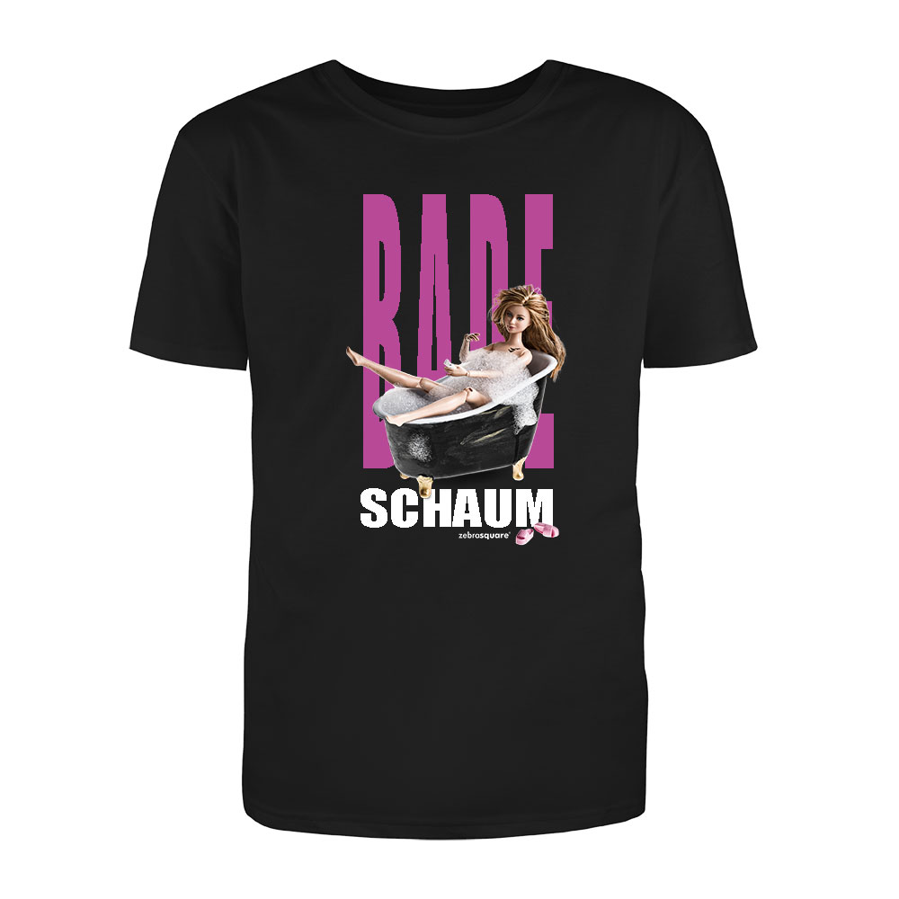 T-Shirt Badeschaum schwarz